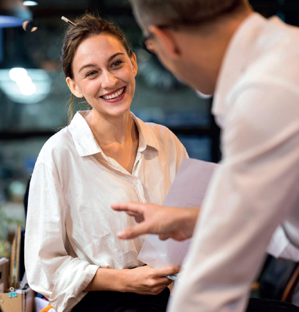 Man & Woman in office