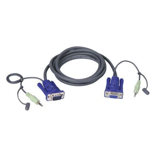 ATEN VGA / Audio Cable KVM cable Black 1.8 m