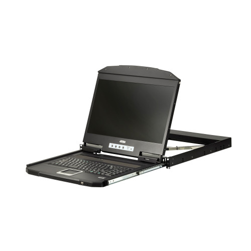 ATEN CL3100NX-ATA-EE rack console 47 cm (18.5") 1366 x 768 pixels Metal, Plastic Black 1U