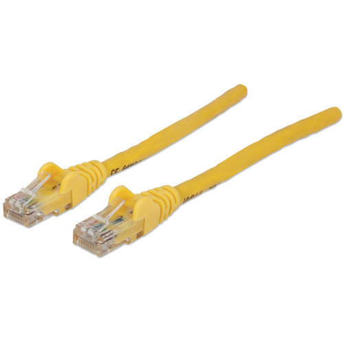 Intellinet Network Patch Cable, Cat6, 0.5m, Yellow, CCA, U/UTP, PVC, RJ45, Gold Plated Contacts, Snagless, Booted, Lifetime Warranty