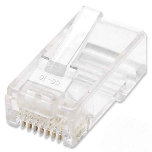 RJ45 Modular Plugs, Cat5e, UTP, 2-prong, for stranded wire, 15 &Atilde;&Acirc;&micro; gold plated contacts, 100 pack