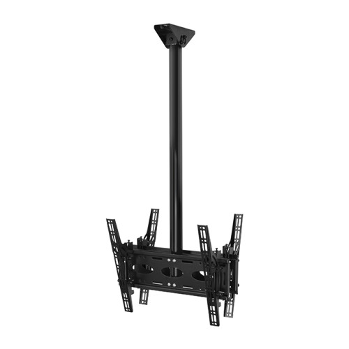 B-Tech Back-to-Back Universal Flat Screen Ceiling Mount with Tilt (VESA 400) - 3m &Atilde;50mm Pole