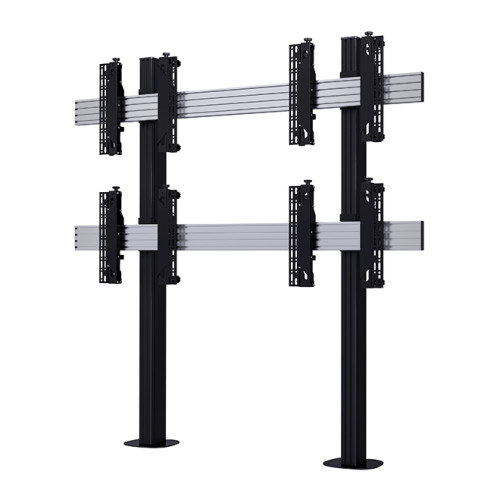 B-Tech SYSTEM X - 2 x 2 Universal Bolt-Down Videowall Mounting System with Micro-Adjustment for 46-60" screens