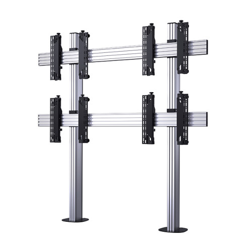 B-Tech SYSTEM X - 2 x 2 Universal Bolt-Down Videowall Mounting System with Micro-Adjustment for 46-60" screens