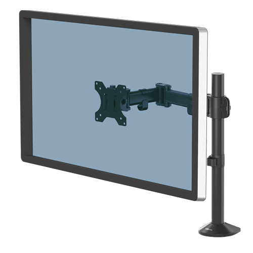 Fellowes Reflex Monitor Arm - Monitor Mount for 8KG 32 Inch Screens - Adjustable Monitor Desk Mount - Tilt 45&Acirc;&deg; Pan 180&Acirc;&deg; Rotation 360&Acirc;&deg;, VESA 75 x 75/100 x 100 - Black