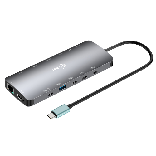 i-tec Metal USB-C Nano 3x Display Dock, 2x HDMI 1x USB-C video + Power Delivery 140W - C31NANOTRIPLEDOCKPD