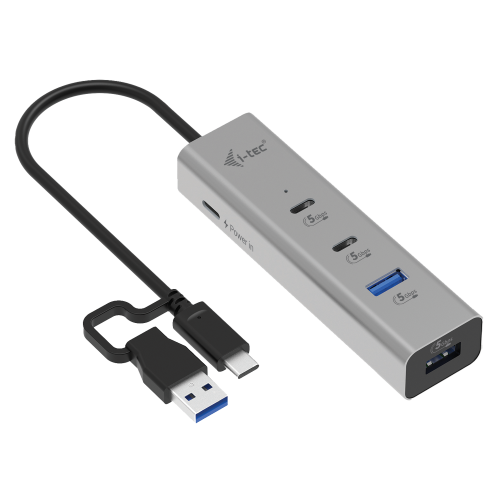 i-tec Metal Universal Charging HUB 2xUSB-C + 2x USB-A Port + Power Delivery 85W - CAHUBMETAL2A2CPD