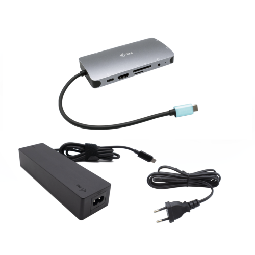 i-tec Metal USB-C Nano Dock HDMI/VGA with LAN + Charger 100W - C31NANOVGA100UK