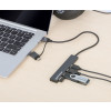 Manhattan USB-C & USB-A Combo Dock/Hub, Ports (4): USB-A (x4), 5 Gbps (USB 3.2 Gen1 aka USB 3.0), External Power Supply Not Needed, Universal for all devices, Cable 25cm, SuperSpeed USB, Blac