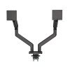 Manhattan Dual Desk Mount for TV & Monitor Mounts (Full Motion Spring), For screens 13" to 45", Clamp or Grommet Assembly, VESA compatability: 75x75 and 100x100mm - check the dimensions of th