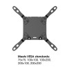 Manhattan Desk Mount for TV & Monitors (Full Motion Gas Spring), For screens 13" to 42", C-Clamp or Grommet Assembly,VESA compatability: all between 75x75mm and 200x200mm - check the dimensio