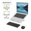 Fellowes Alumia Laptop Riser Portable Laptop Stand Max Size 15 inch Max Weight 5kg Silver - 100138867