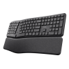 Trust Keyra Ergonomic multidevice wireless keyboard - Black - 25707